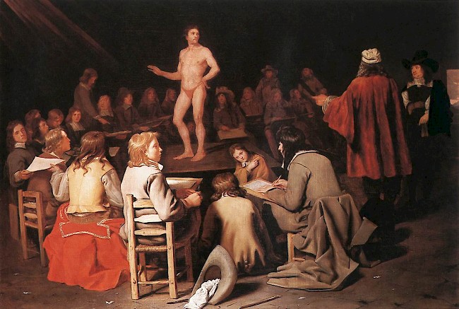 Michael Sweerts, <i> The Drawing Class,</i> 1656-58. Oil on canvas.