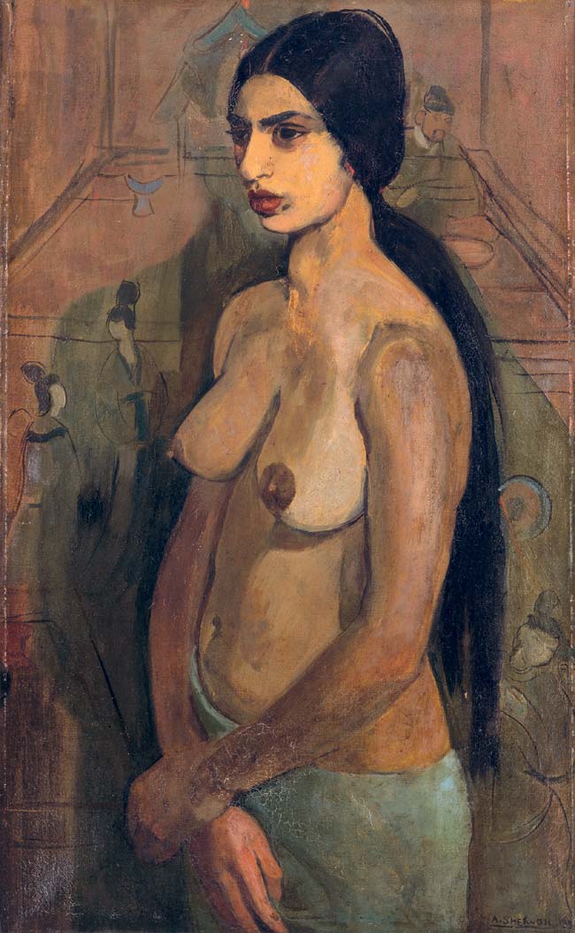 Amrita Sher-Gil, <em>Self-Portrait as Tahitian,</em> 1934. Oil on canvas. Collection of Navina and Vivan Sundaram.