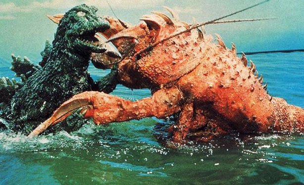 Film still from <i>Godzilla vs. The Sea Monster</i> (1966), directed by Jun Fukuda.