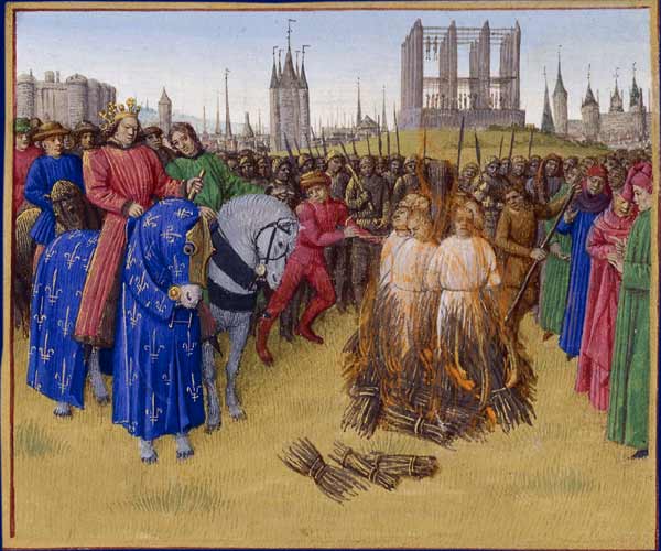 Jean Fouquet, <i>The Supplication of the Heretics</i>, 1210. Oil painting.